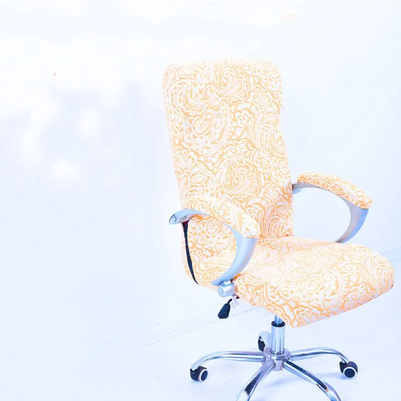 S/M/L спандекс чехол для офисного стула чехол для подлокотника чехол для компьютерного сиденья Чехол для вращающегося стула эластичный чехол для сиденья - Цвет: Dark Yellow