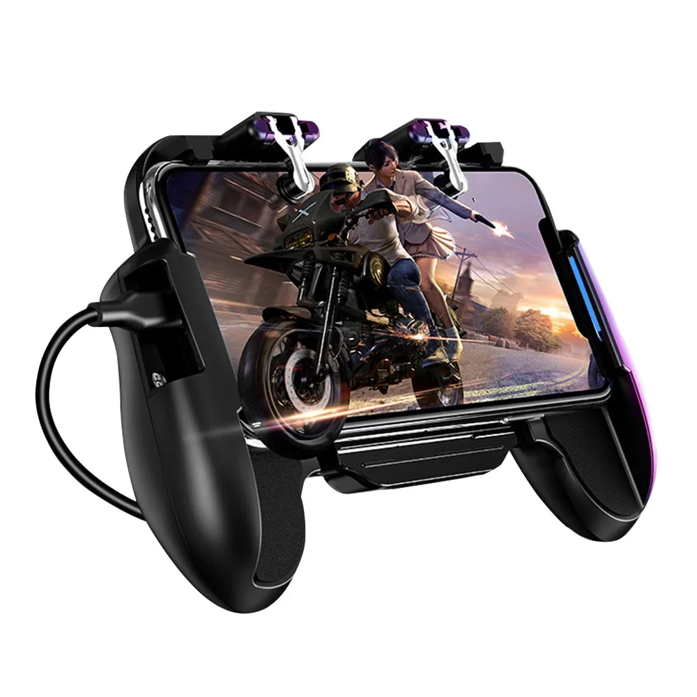  Mobile Gaming GamePad Cooler Cooling Fan Fire PUBG Mobile Game Controller Gamepad Joystick Metal L1