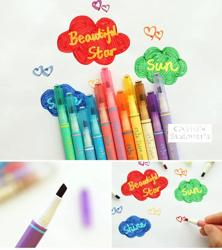 12 Цветов Magic Цвет изменение читая ручка Набор Kawaii милые цветные маркеры для школы