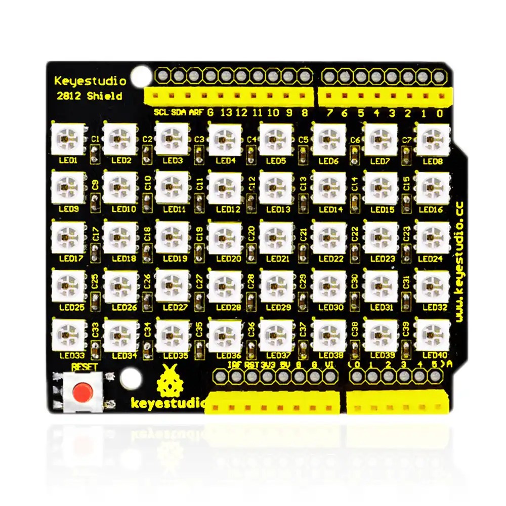 NEW! Keyestudio 40 RGB LED WS2812 Pixel Matrix Shield for Arduino ...
