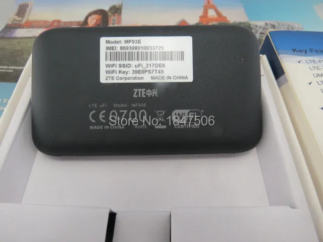 ZTE mf93e 1800/2300/2600 мГц FDD TDD LTE 4 г sim-маршрутизатор