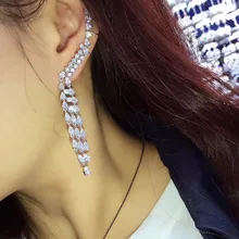 GODKI Новое поступление модные серьги-гвоздики с кубическим цирконием для женщин