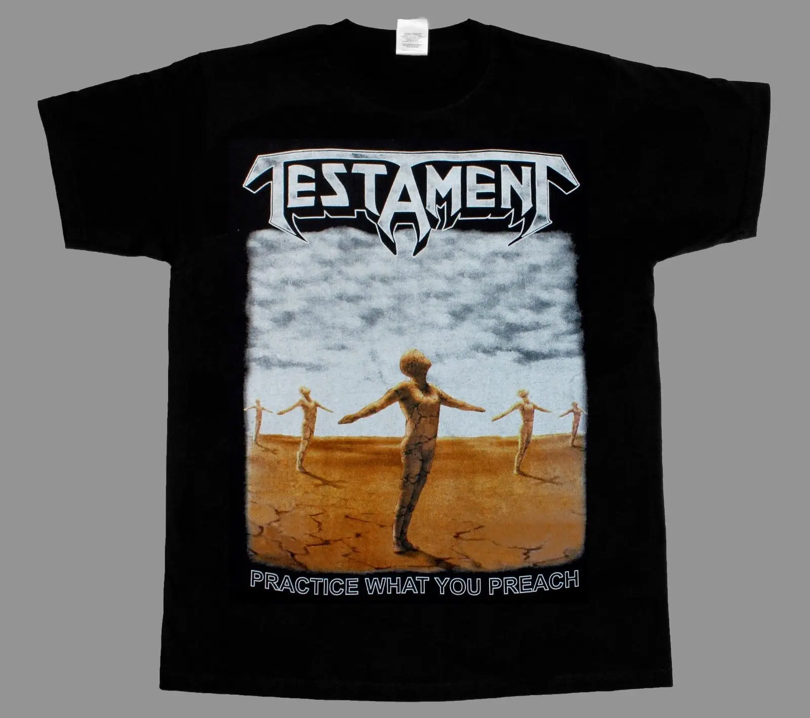 TESTAMENT PRACTICE WHAT YOU PREACH'89 PUNK SHORT LONG SLEEVE NEW BLACK