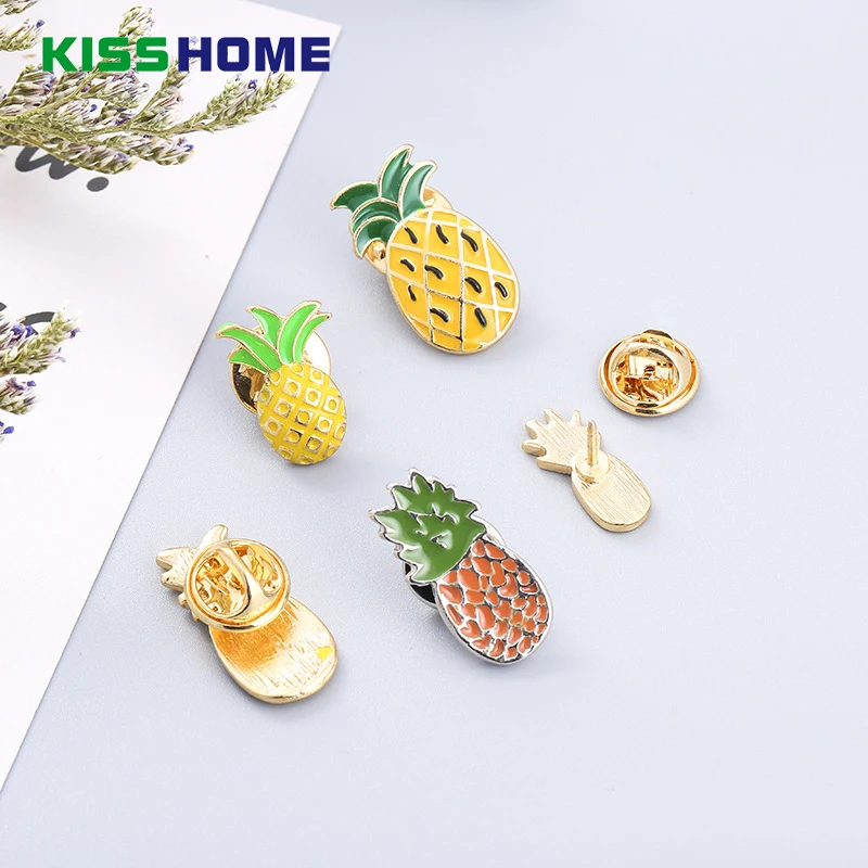 

Cartoon Enamel Pins Couple Brooch Accessories Boutonniere Fruit Pineapple Oil Brooches Mini Badge Gift for Girl Women Lovers