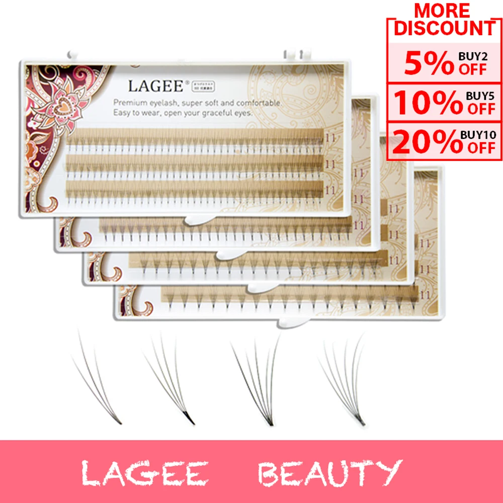 

LAGEE 0.07mm 3D-6D Russian volume Professional Makeup Individual Cluster Eye Lashes Grafting Fake False Eyelashes Free Shipping