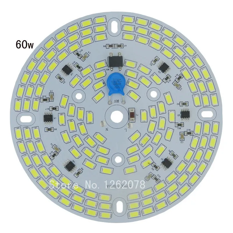 3 w 5 7 9w12w 15 25 30 40 W 60 100 водителя led SMD2835 привело PCB для круглых лампочка 220 V