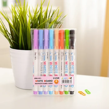 

48 pcs/Lot Whiteboard Marker Erasable pen for white board metal glass ceramic Stationery Art drawing School supplies DB759