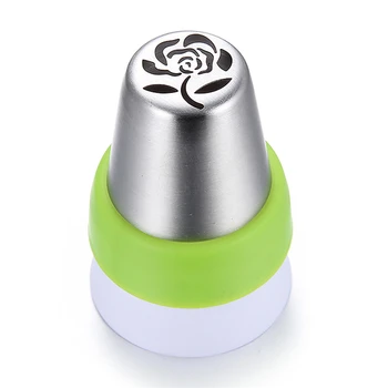

2pcs/set Stainless Steel Rose-Printer Icing Piping Nozzles Pastry Nozzles Tips + 3-Hole Converter DIY Cream Cake Decorating Tool