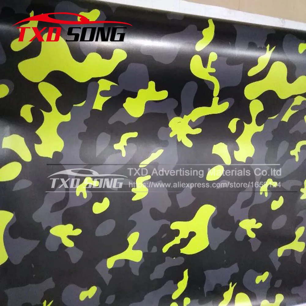 

Yellow Arctic Camo Vinyl For Car Wrapping With Air Rlease pixel camo Camouflage Car Styling Covers Size: 5m/10m/15m/20m/30m