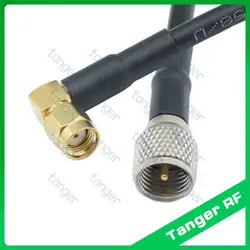 Tanger мини штекер UHF штекер PL259 SL16 для RP-SMA разъем под прямым углом RF RG58 косичка перемычка коаксиальный кабель 3 фута 100 см, Новинка