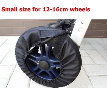 

2Pcs Baby Carriage Stroller Wheels Covers Anti-dirty Pram Buggy Accessory Black