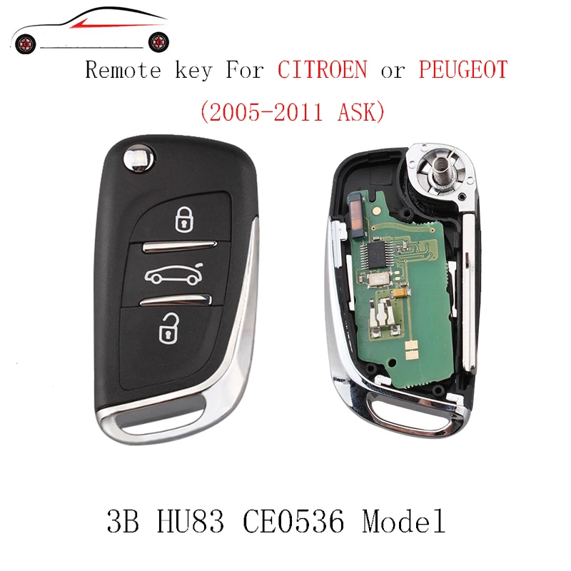 

GORBIN 3Button New Style Remote Key For CITROEN C1 2 3 4 5 Berlingo Picasso For PEUGEOT 207 208 307 2005-2011 ASK signal PCF7961