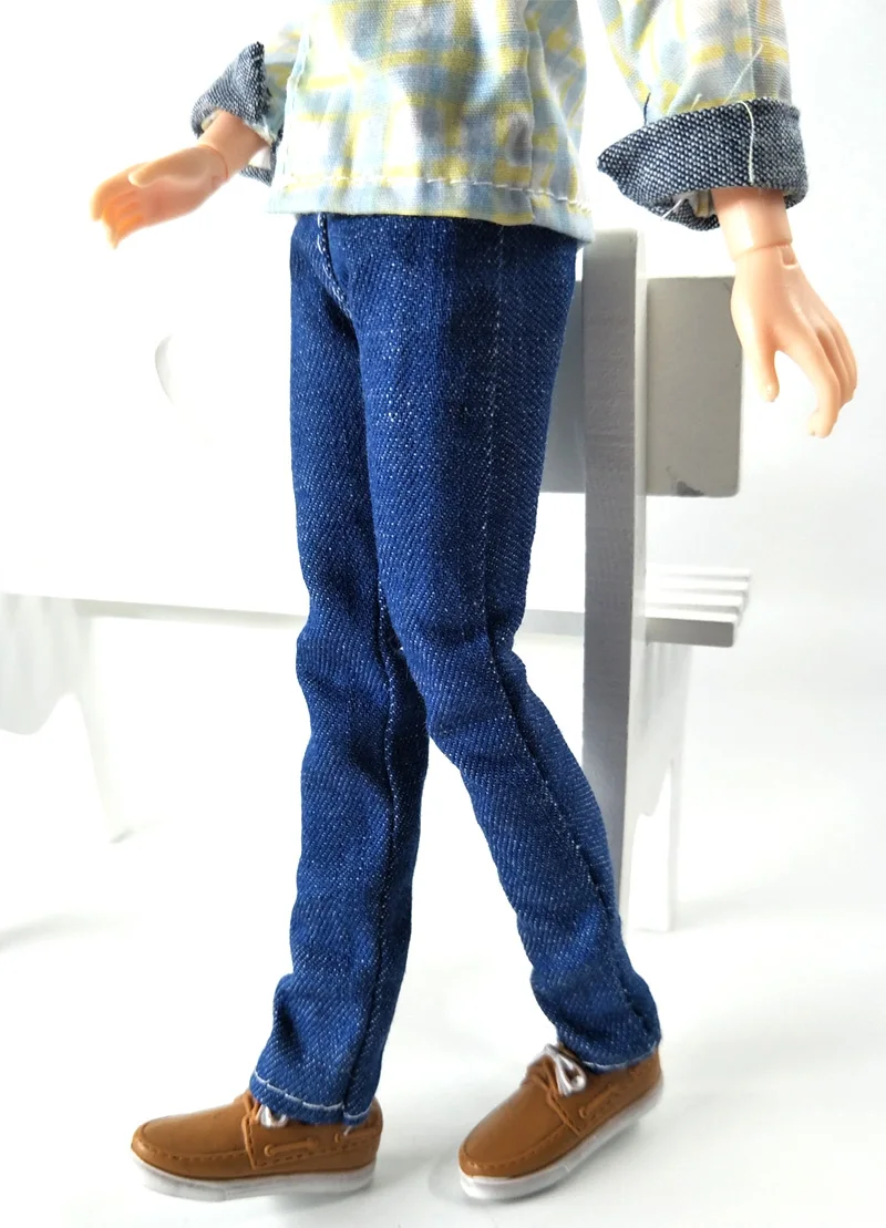 Синий 1/6 Одежда для кукол джинсы ручной работы брюки для Кена кукла брюки для парень Барби Кен Принц мужской мальчик кукла повседневная одежда