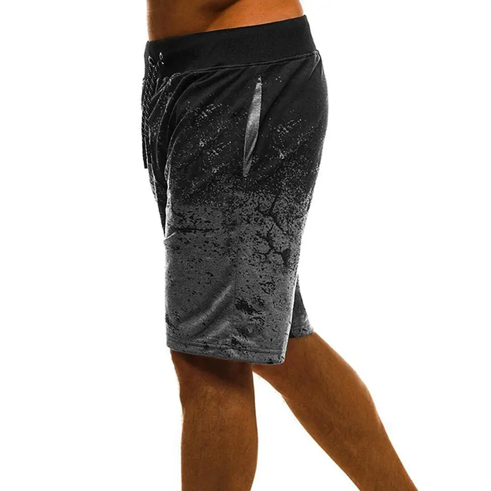 Men's Beach Shorts Sports Trunks Male Casual Shorts Summer Printing Shorts Bathing Suits with Pockets
