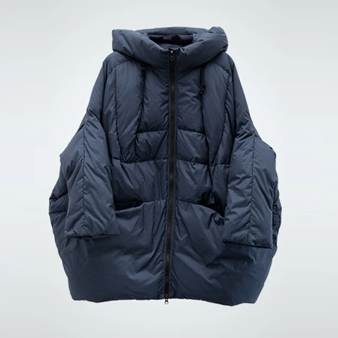 YNZZU брендовые высококачественные зимние пуховики женские средней длины свободные пуховые пальто женские зимние пальто размера плюс YO375 - Цвет: Тёмно-синий
