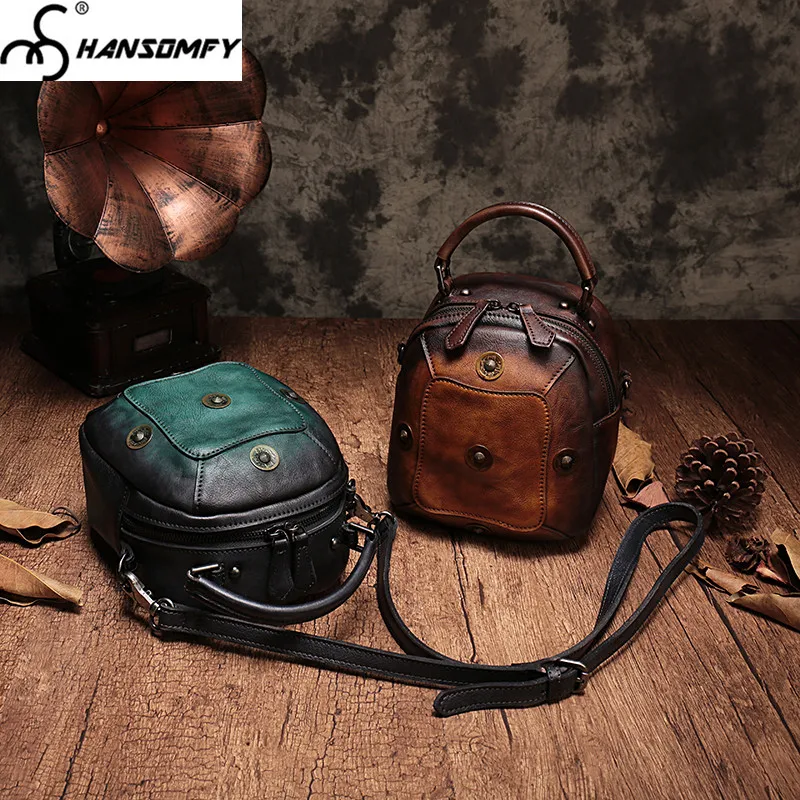 Nova de Couro Bolsa de Ombro Bolsa de Mensageiro Ocasional do Vintage Primeira Camada Mulheres Retro Diagonal Bolsa Feminina Móvel Bolsas Crossbody 2020