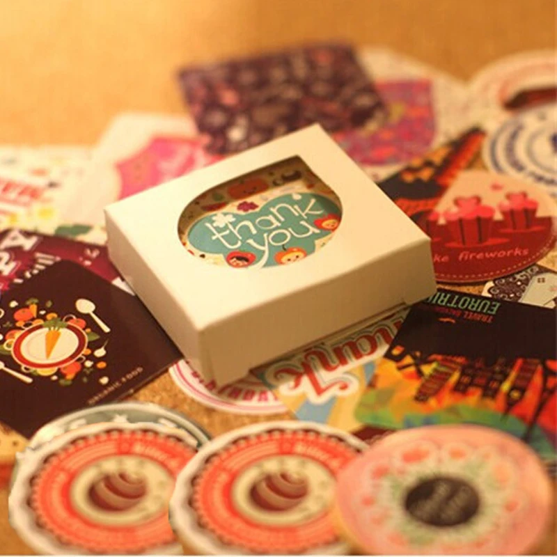 

38 Pcs/set Vintage Creative Themes Box Stickers DIY Decoration Adhesive Stickers For Children Autocollant Enfant