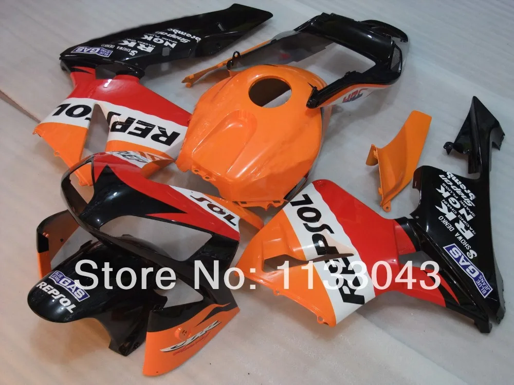 OEM Quality Injection fairing kits for HONDA CBR600RR 03 04 F5 CBR 600RR 03-04 CBR600 RR 2003 2004 red orange white black REPSOL |