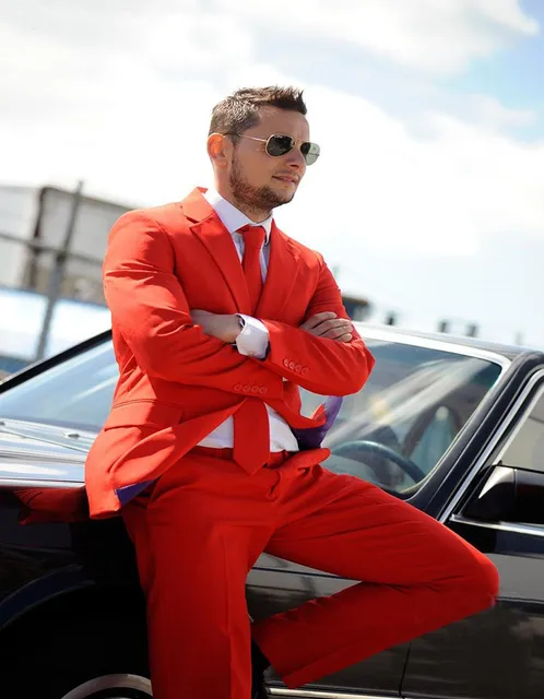 Nueva Por Encargo De Trajes De Boda Para Hombre Rojo Smokinges Del Novio Esmoquin Padrinos De Boda Traje Chaqueta Pantalones Best Men Suit En Trajes De Ropa Y Accesorios