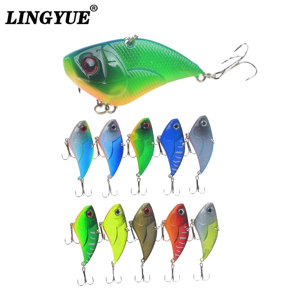 

LINGYUE VIB Isca Artificial 5cm 14.5g Fishing Lure Hard Plastic Wobblers Deep Water Crankbait 10 Colors Available