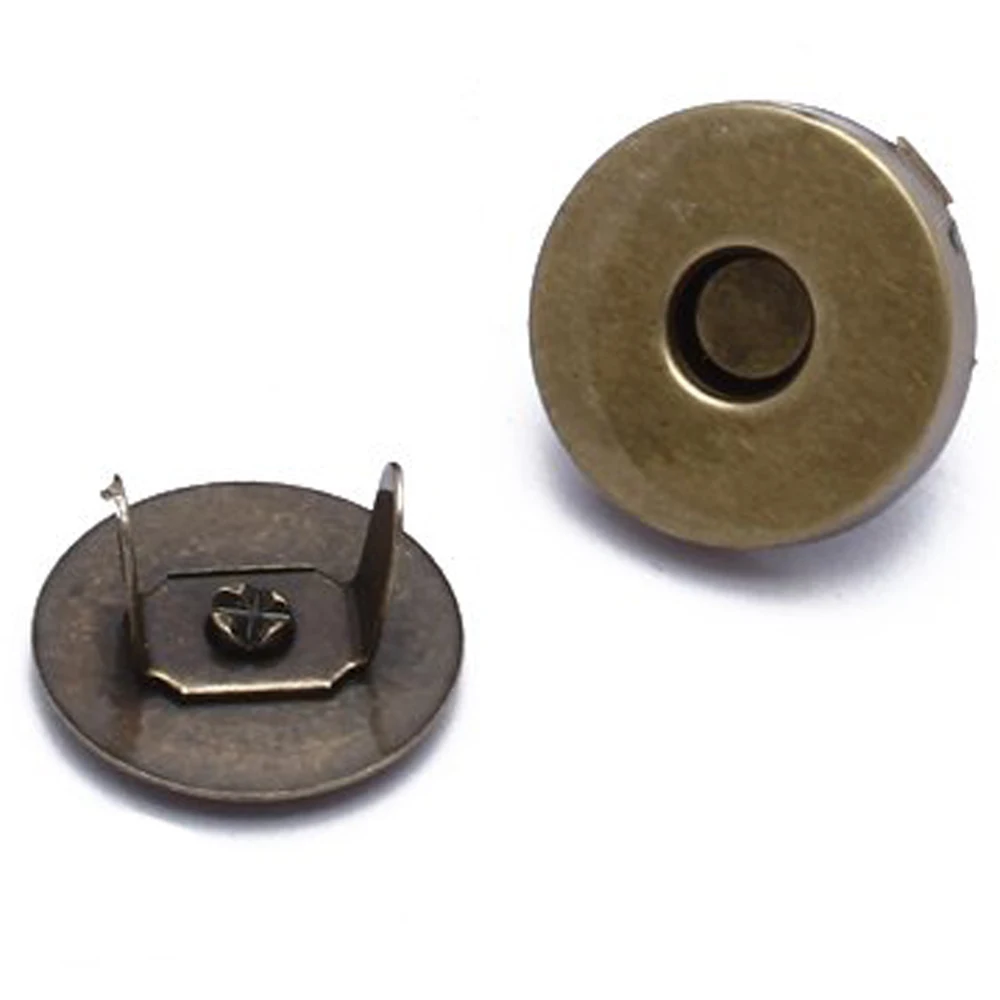 

20 Kit Round Iron Bronze Magnetic Buttons for DIY Sewing Craft