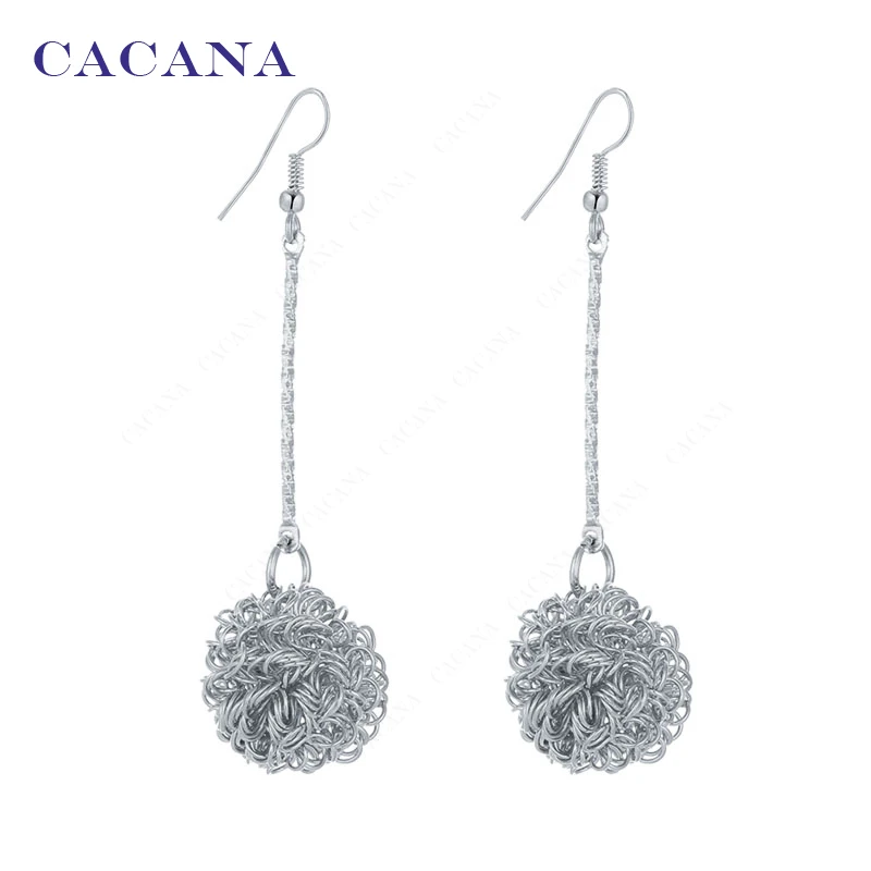 CACANA Earrings Dangle Long Earrings For Women With A Lovely Ball Bijouterie Hot Sale No.A447