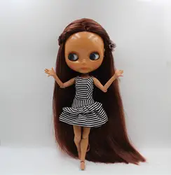 Кукла blygirl blyth Nude кукла 30 см Мульти-шарнир тело коричневый красный кукла с прямыми волосами может изменить игрушки Парикмахерская подарок