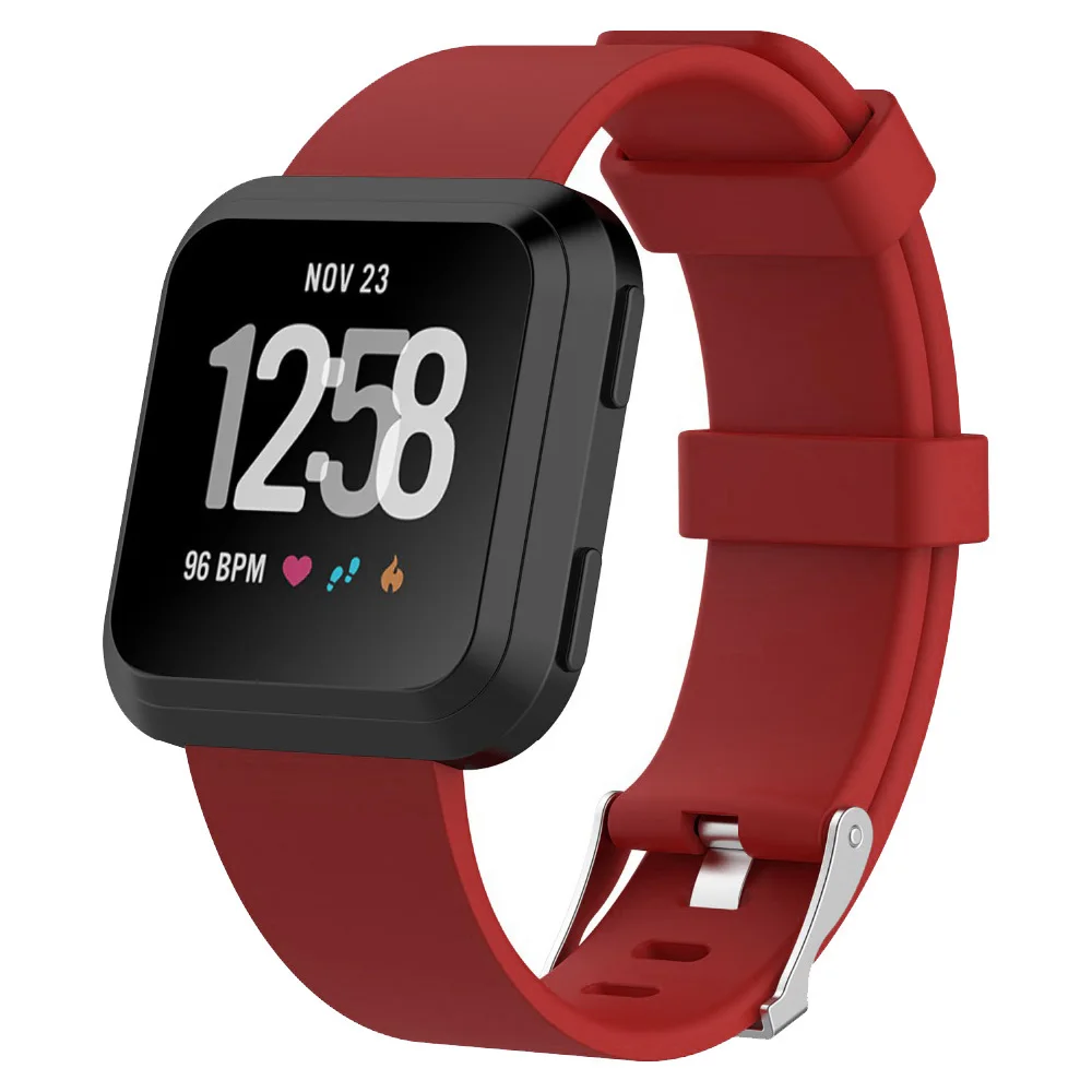 Для Fitbit Versa/Versa Lite, браслет, ремешок, браслет, ремешок для часов, высокое качество, мягкий силикон, безопасный регулируемый ремешок