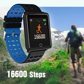 

IP67 Men's watch Heart Rate Sleep Blood Pressure Waterproof Screen Watch 1.44" IPS color display touch screen watch 5 Color