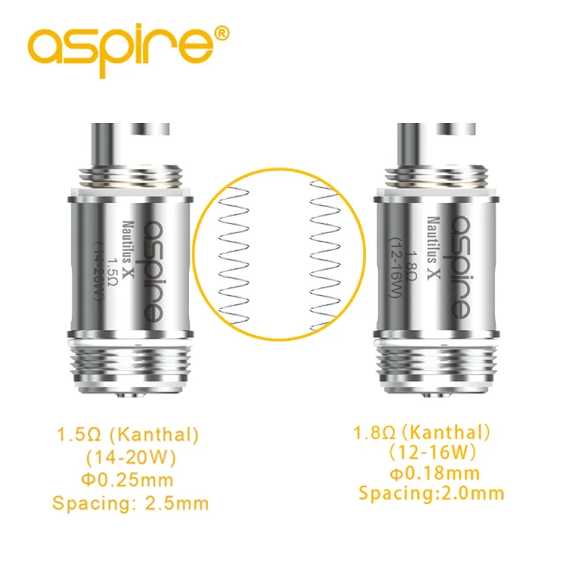 5 шт. Aspire Nautilus X U-Tech катушки 1.5ohm1.8ohm сменные катушки для электронных сигарет подходят Aspire Nautilus X атомайзер танк