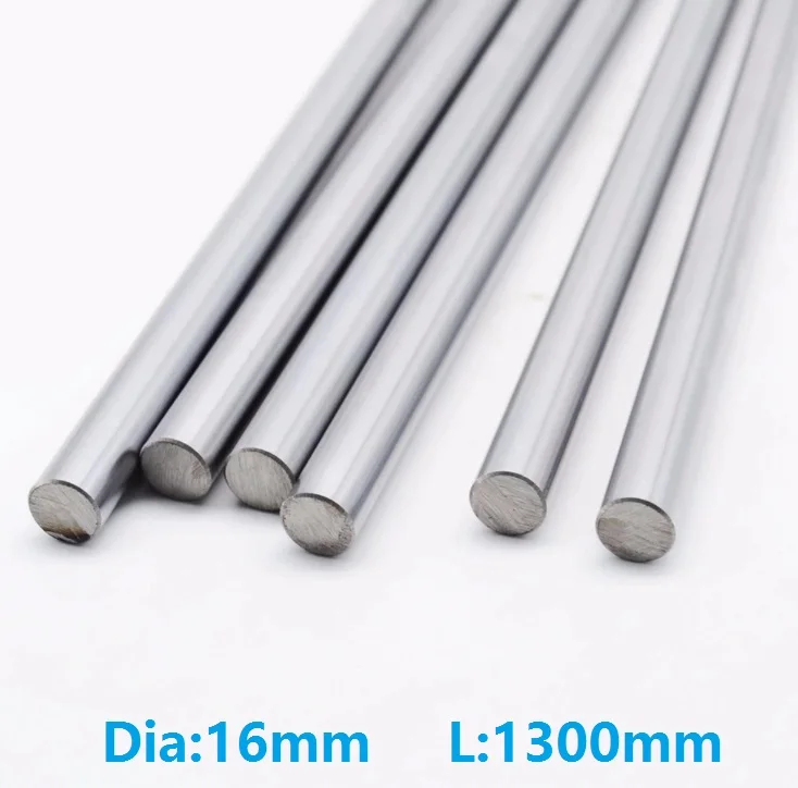 4pcs/lot 16mm linear shaft 1300mm long 16x1300mm chromed plated hardened rod bar 3D printer CNC router steel |