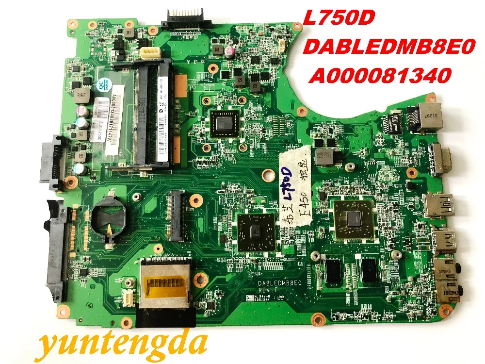 Оригинальный Для Toshiba L750D материнской DABLEDMB8E0 A000081340 испытанное хорошее Бесплатная доставка разъемы