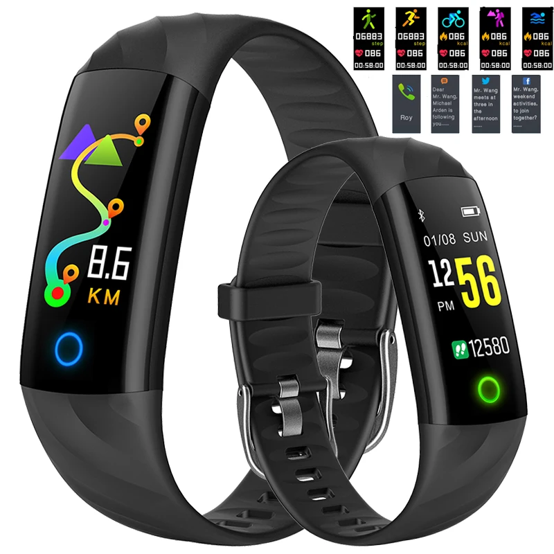  LIGE New Sport Waterproof Watch Men Smart Watch Heart Rate Monitor Bblood Pressure Fitness Tracker  - 32920517534