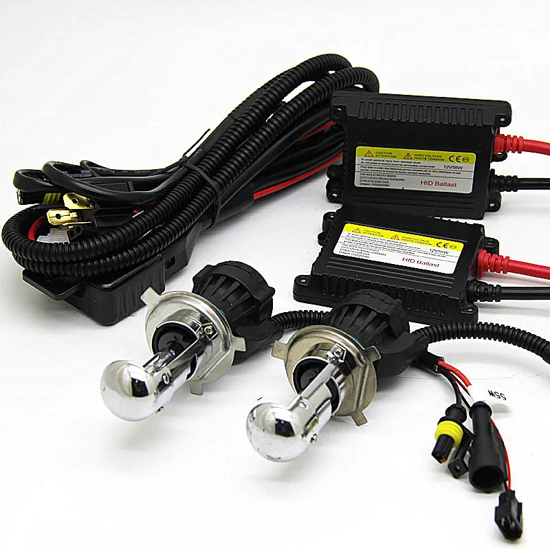 Лампы 12 в 55 вт H4 Bi комплект для ксеноновых ламп hid hi low BI xenon light haed светильник 6000K 8000K