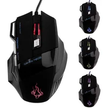 Hot Sale New 5500 DPI 7 Buttons LED USB Optical Wired Gaming Mouse Computer Mouse Mice For Pro Gamer Wholesale Drop Shipping