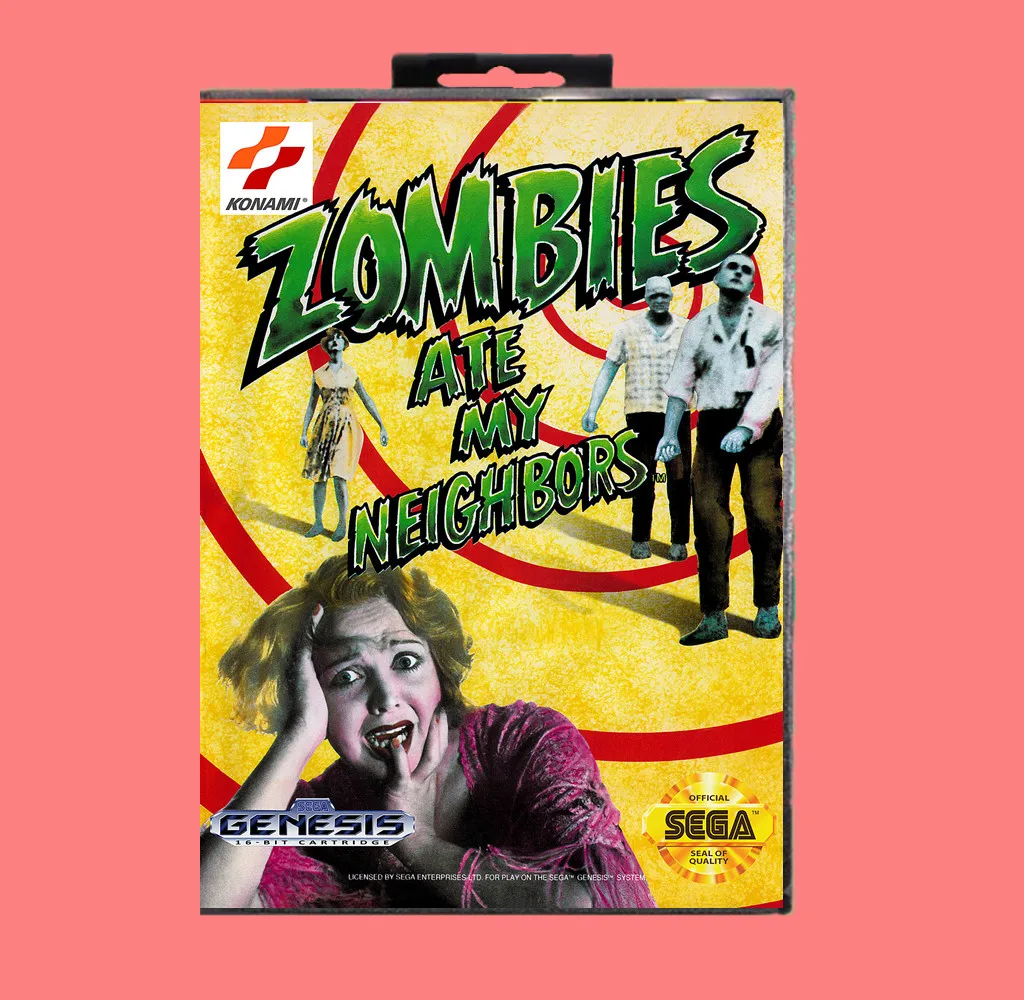 Игровая карта Zombies Ate My Neighbors 16 Bit MD с розничной коробкой для Sega Genesis &amp Mega Drive |