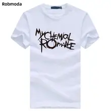 My chemical romance мужские качественные футболки рок панк с буквенным принтом Мужская рубашка летние высококачественные хлопковые облегающие футболки