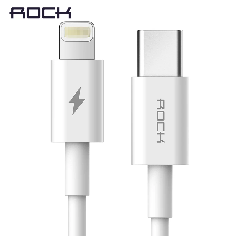 

ROCK USB Type C to Lightning Cable PD Fast Charging 15W USB Type-C to Lightning Cable Sync Cable for iPhone X 10 8 7 6 6 plus