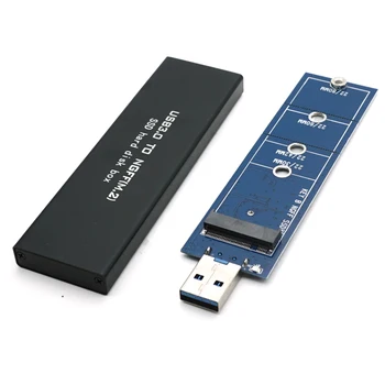 

30pcs/lot M.2 to USB3.0 Adapter, B Key M.2 SSD Adapter USB 3.0,USB to 2280 M2 SSD Drive Adapter with case