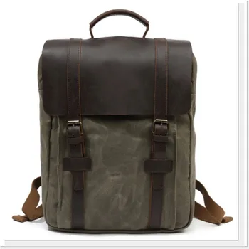 

New Multi-function Men Canvas Backpack Preppy Style School Bags for Teenagers Vintage Mochila Casual Rucksack Travel Daypack