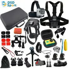 SAQN for Gopro dog cam Xiaoyi Bag Black Camera Case accessories kit for Xiaomi Yi 4K Gopro Hero 5 4 3+ 3 Session SJCAM 11E