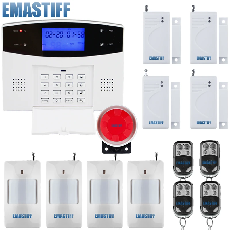 Russian Wired and Wireless LCD Home Security GSM/PSTN ...