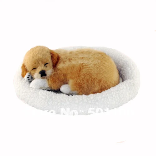 

free shipping decorative animal figurine sleeping breathing dog