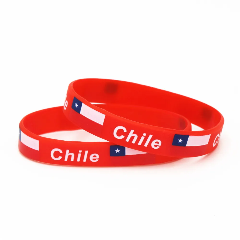 LUKENI 1PC Hot Sale Fashion Chile Football Sports Silicone Wristband