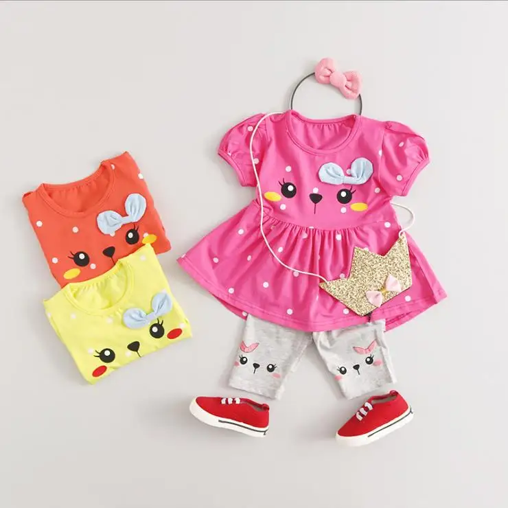 

Baby Girls Clothes Summer Children Clothing Sets 2018 Cotton Kids Tracksuits for Girls Sets Cute Toddler Girl Casual Outfits 4T