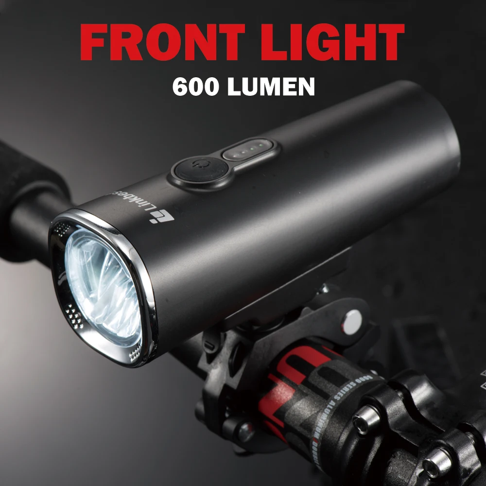 Discount Linkbest 600 Lumen USB Rechargeable LED Bike Light with ECO-Reflex Optics -IPX5 Waterproof- Near Range Beam Fits ALL BIKES 1