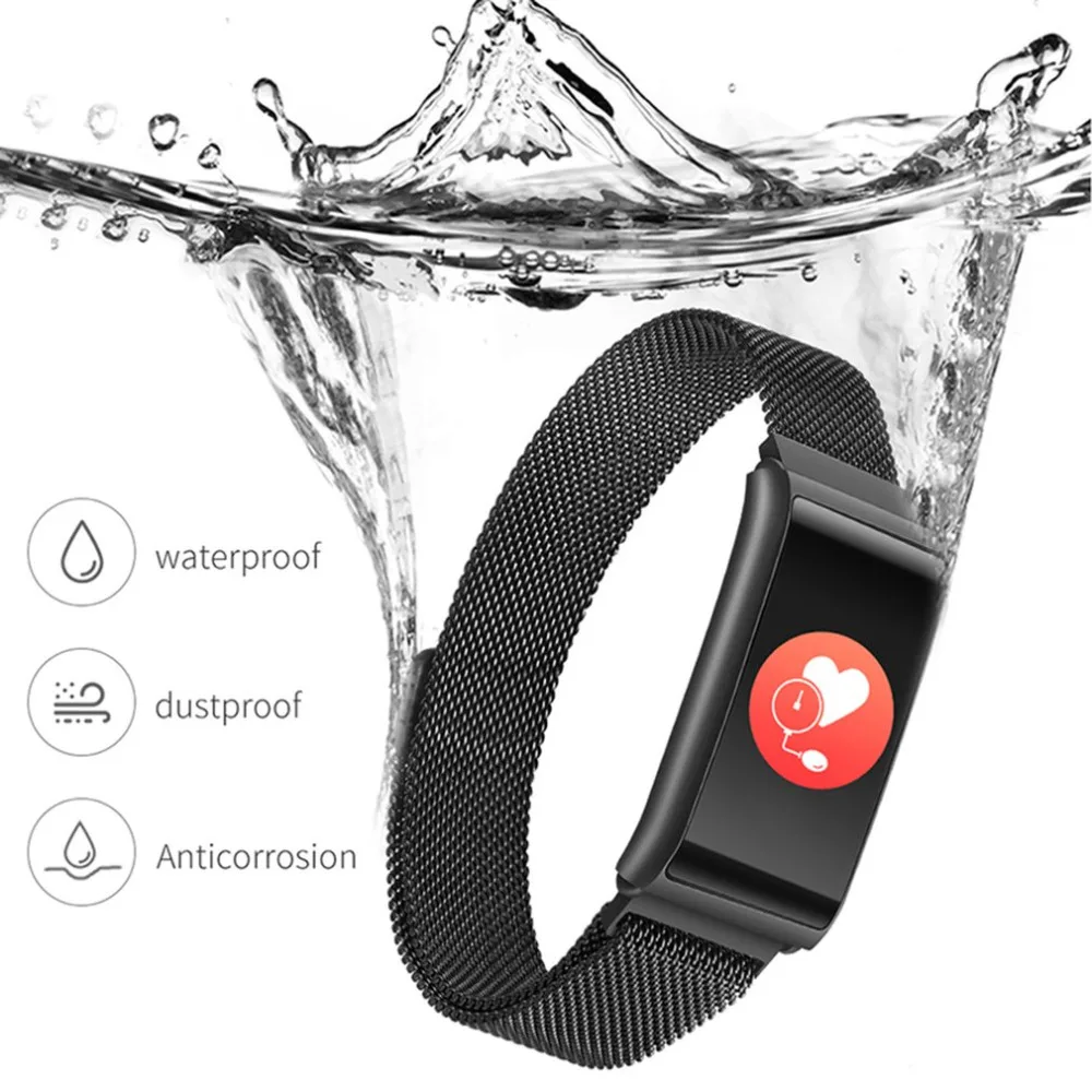 

New Bluetooth Waterproof R02 Smart Bracelet Watch Fashion Color Screen Heart Rate Blood Pressure Reloj Wristband for Android IOS