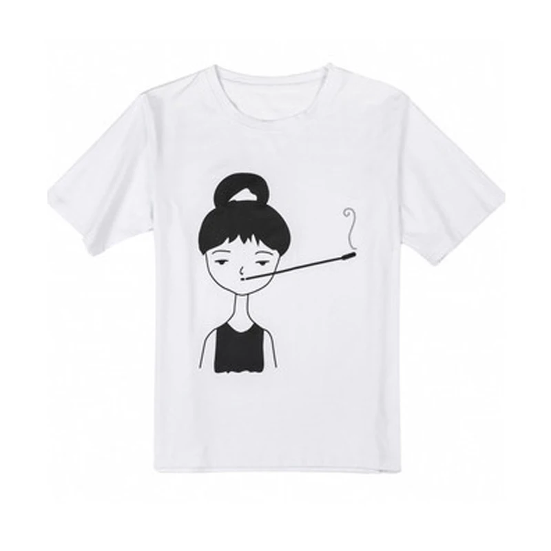 

Women T-Shirt Leisure style New Summer T-shirt for Ladies with Round Collar and Short Sleeves for 2019 Ventilation size S-XL HJH