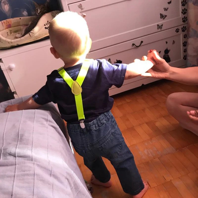 Adjustable Children Suspenders Belt Baby Boys Girls Clip-on Y-Back Elastic Braces Costume Soild Color Strap Accessories
