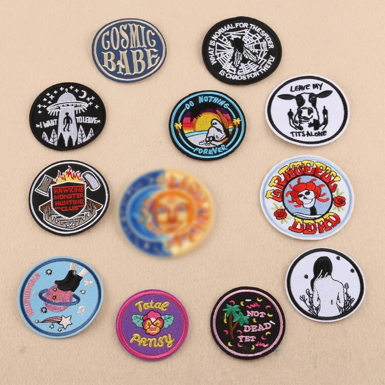 

New Cool Iron Patches Nope Heart Parches Star Stripe Embroidered Applique for Jacket Clothes Stickers Badge DIY Apparel